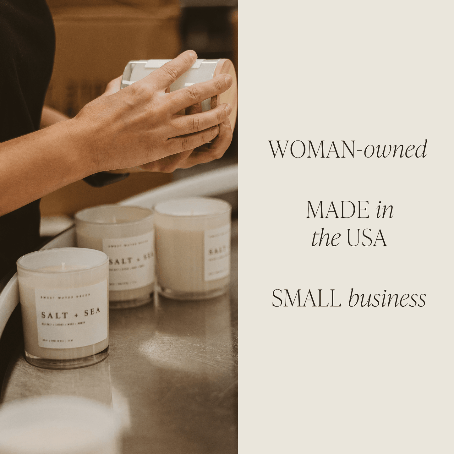 Hot Cocoa and Peppermint Soy Candle - White Jar - 11 oz