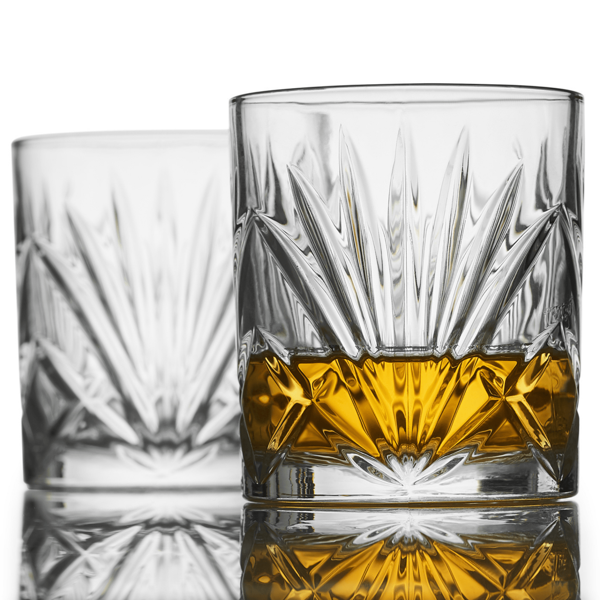 Whiskey Chilling Stones Gift Set With 2 Palm Crystal Glasses - Disselt Designs