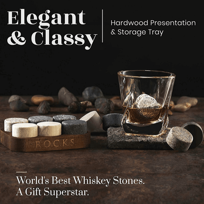 Whiskey Stones & Kentucky Bourbon Barrel Aged Coffee Tasting Gift Set - Disselt Designs