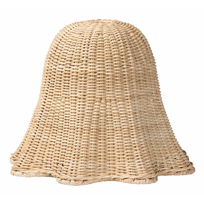SEMIRA | bali & pari Bohemian Natural Scalloped Rattan Pendant Lampshade