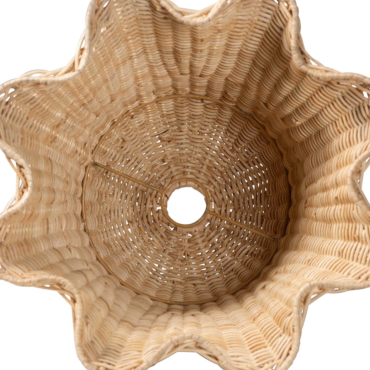 SEMIRA | bali & pari Bohemian Natural Scalloped Rattan Pendant Lampshade