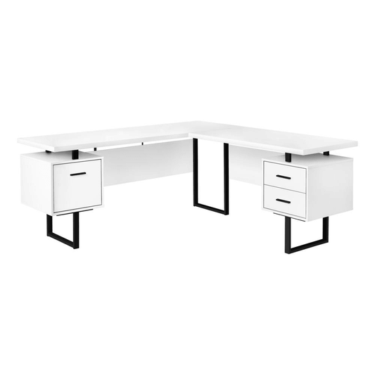 JACKSON | Computer Desk, Home Office, Corner, Left, Right Set-up, Storage Drawers, 70L - Disselt Designs