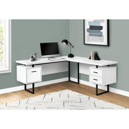 JACKSON | Computer Desk, Home Office, Corner, Left, Right Set-up, Storage Drawers, 70L - Disselt Designs