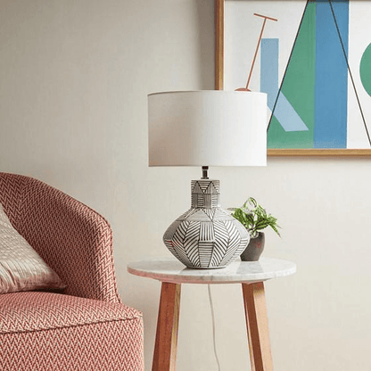 AGAPE | Boho Ceramic Table Lamp - Disselt Designs