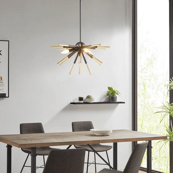 SPIKE | 3-Light Spiked Iron Chandelier - Disselt Designs