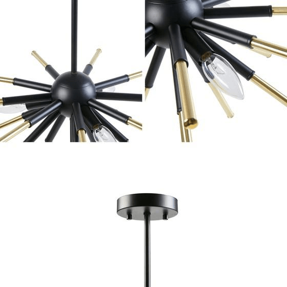 SPIKE | 3-Light Spiked Iron Chandelier - Disselt Designs