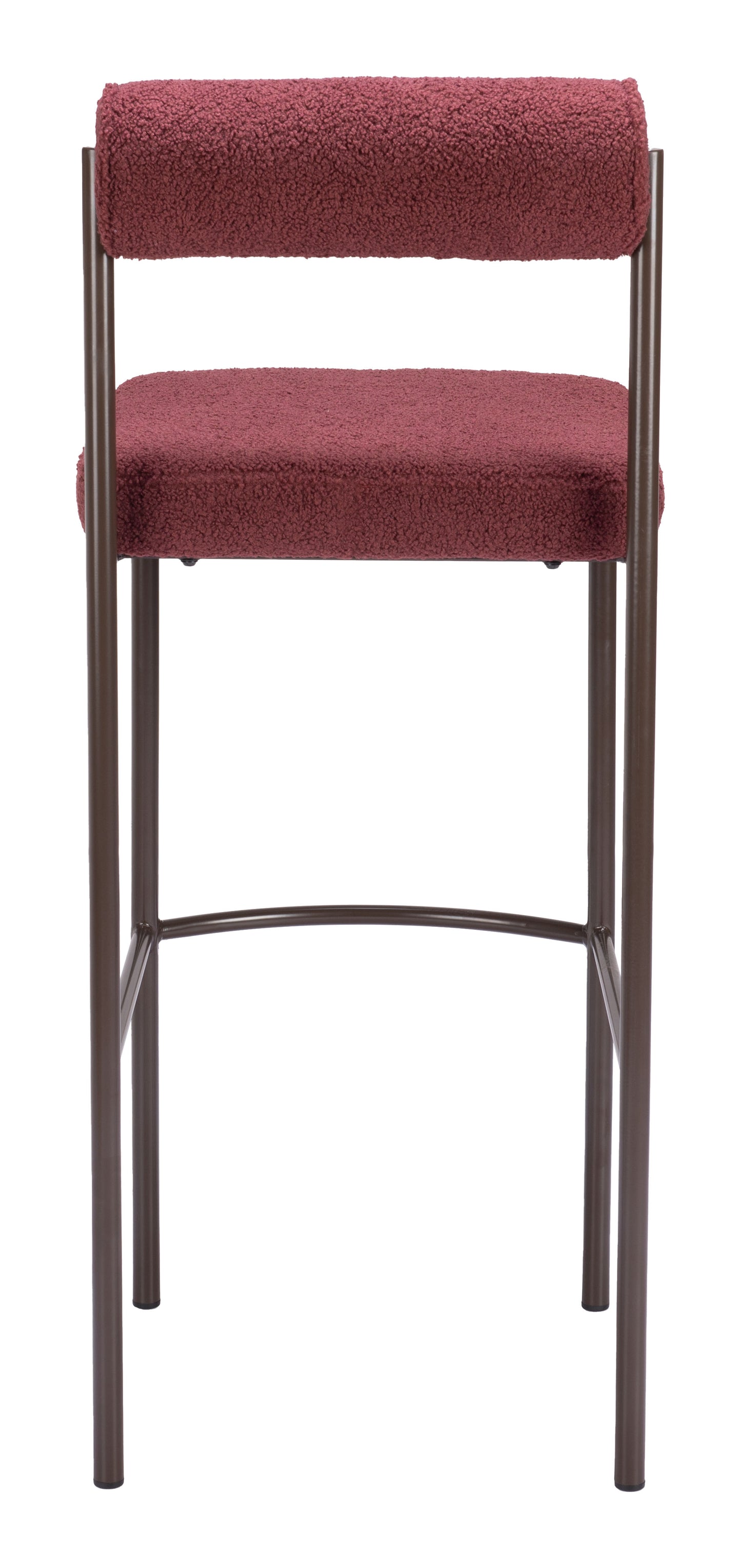 Livorno Barstool (Set of 2) Red & Bronze - Disselt Designs