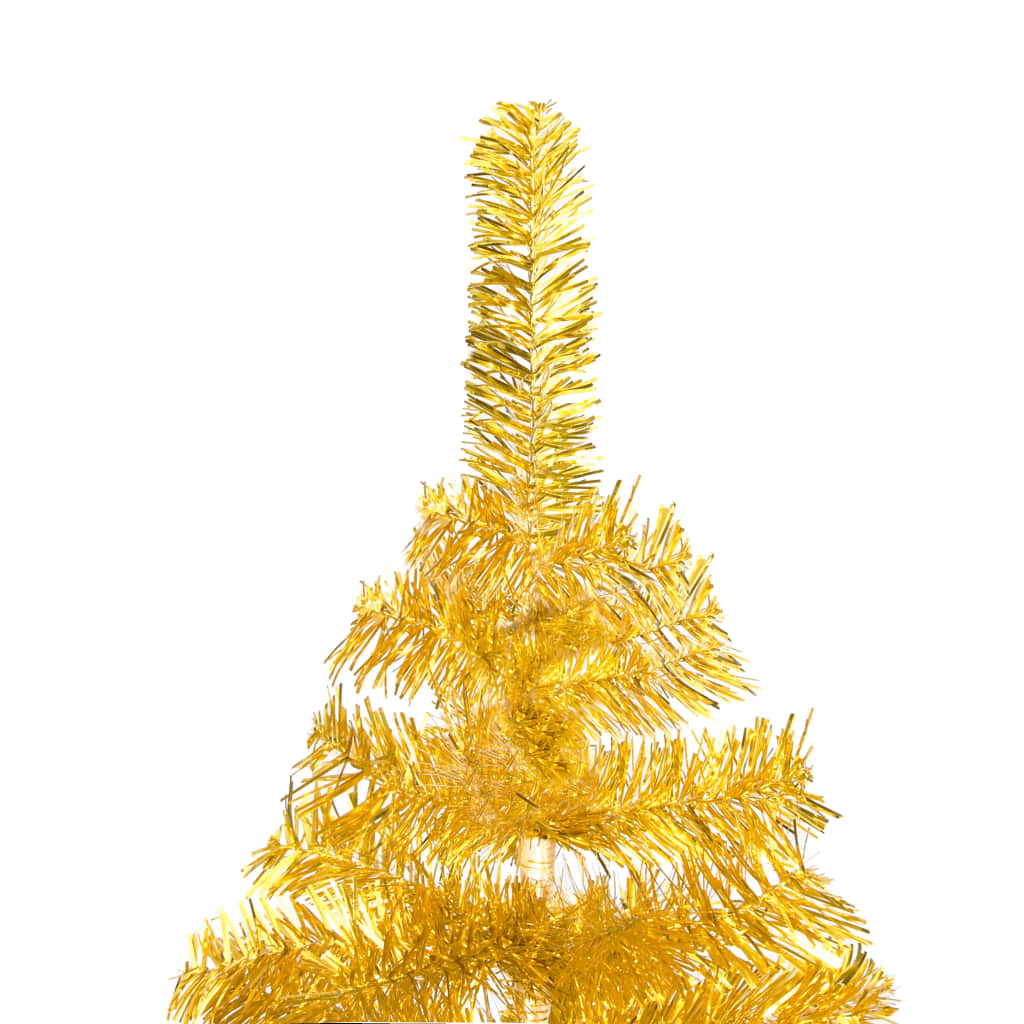 GOLD LIT 7 | Gold Pre-lit Christmas Tree with Stand 82.7" - Disselt Designs