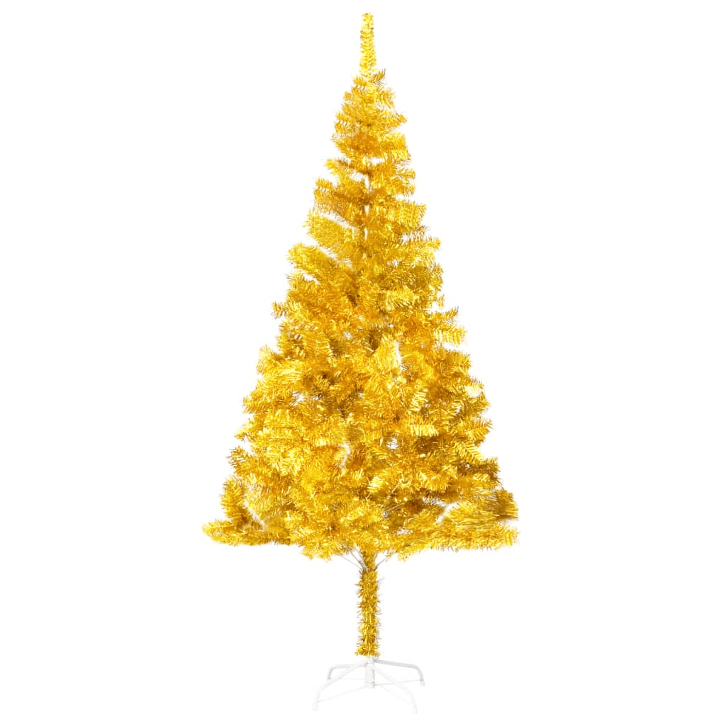 GOLD LIT 7 | Gold Pre-lit Christmas Tree with Stand 82.7" - Disselt Designs