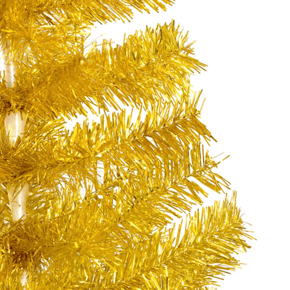 GOLD LIT 7 | Gold Pre-lit Christmas Tree with Stand 82.7" - Disselt Designs