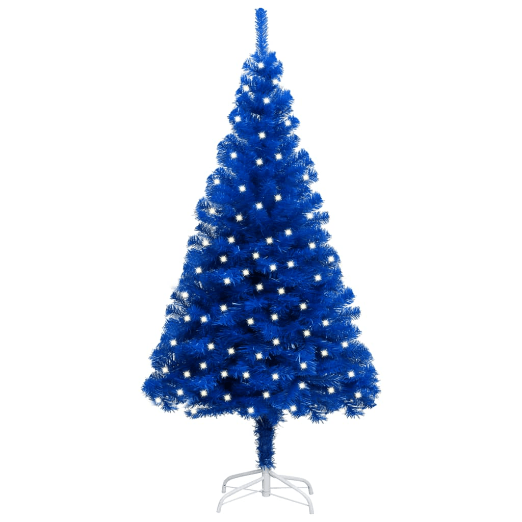 BLUE LIT 8 | Artificial Pre-lit Christmas Tree with Stand Blue 94.5" - Disselt Designs