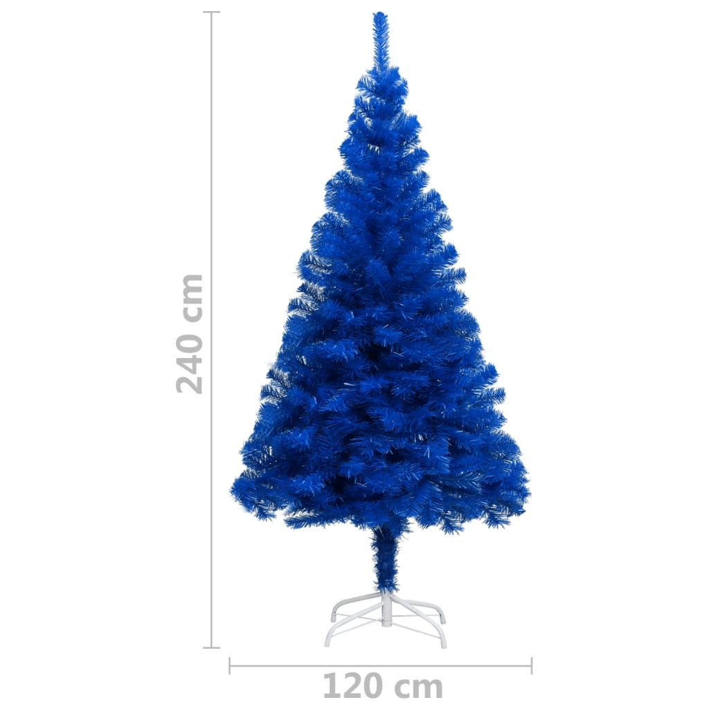 BLUE LIT 8 | Artificial Pre-lit Christmas Tree with Stand Blue 94.5" - Disselt Designs