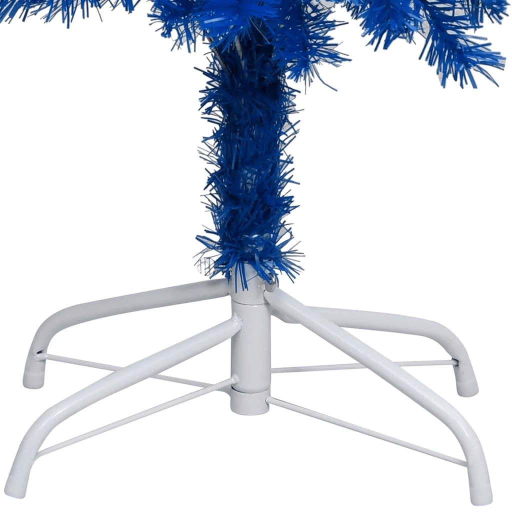 BLUE LIT 8 GOLD | Artificial Pre-lit Christmas Tree with Gold Ball Set 94.5" - Disselt Designs