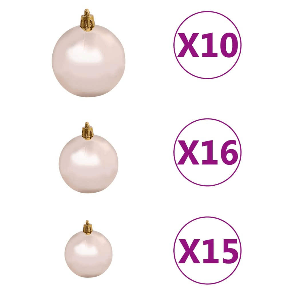 BLUE LIT 8 GOLD | Artificial Pre-lit Christmas Tree with Gold Ball Set 94.5" - Disselt Designs