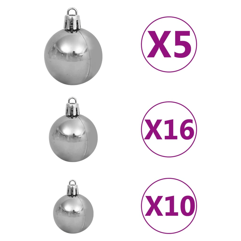 BLUE LIT 7 | Blue Pre-Lit Christmas Tree with Ball Set 82.7" - Disselt Designs