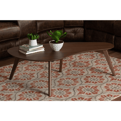 SCARLETTE | Mid-Century Modern Walnut Finished Coffee Table - Disselt Designs