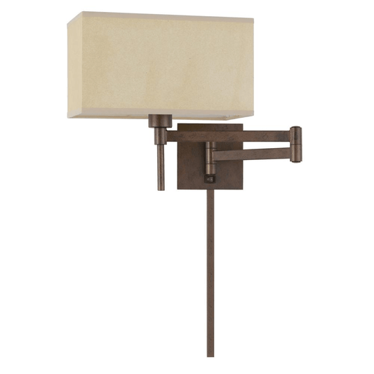 ROBSON BRONZE | Ivory Shade and Bronze Swing Arm Reading Lamp - Disselt Designs