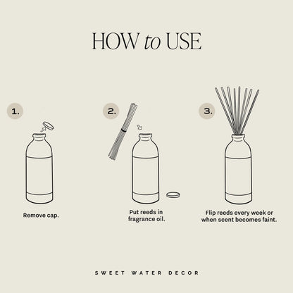 Cashmere and Vanilla Tinted Glass Jar Reed Diffuser
