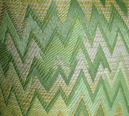 CITRINE | Green Citrine and Taupe Chevron Handmade Luxury Pillow