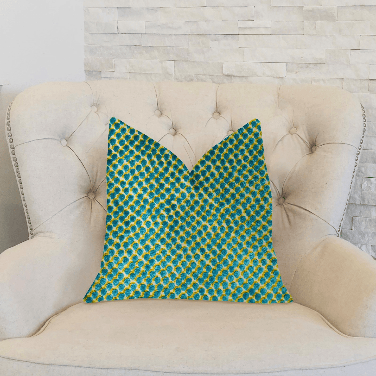 IOTA | Sea Green Turquoise Luxury Throw Pillow - Disselt Designs