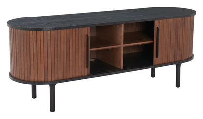 Koriana Entertainment Stand Black & Walnut - Disselt Designs