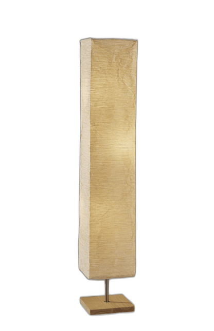 PAPER | Wildside Paper Shade Floor Lamp With Natural Wood Base - Disselt Designs