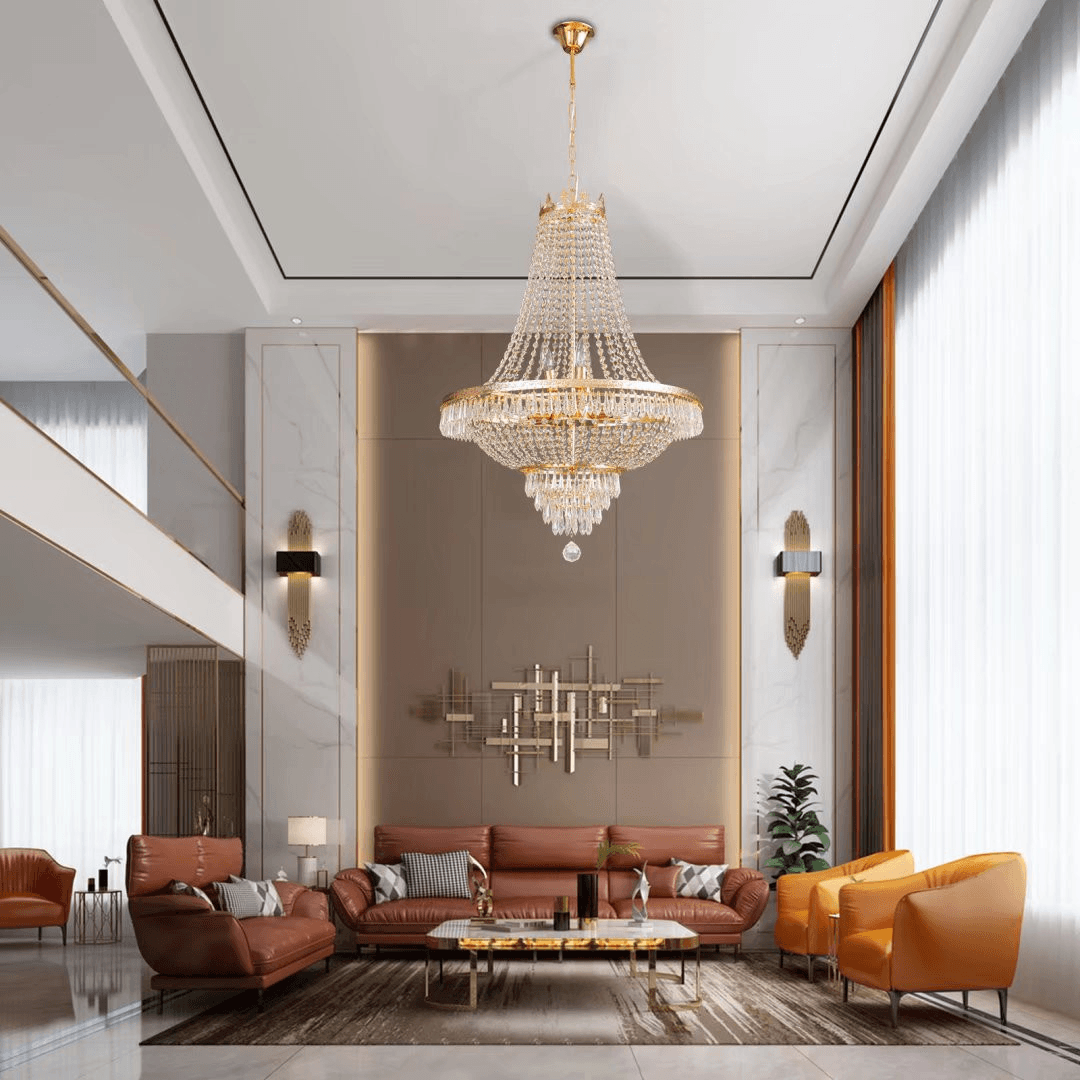 ICON | Glam Gold Faux Crystal Chandelier - Disselt Designs