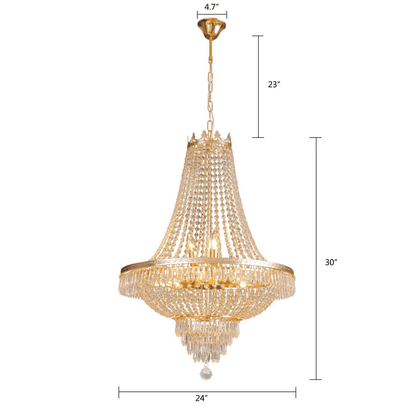 ICON | Glam Gold Faux Crystal Chandelier - Disselt Designs