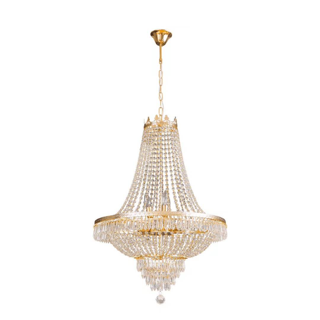 ICON | Glam Gold Faux Crystal Chandelier - Disselt Designs