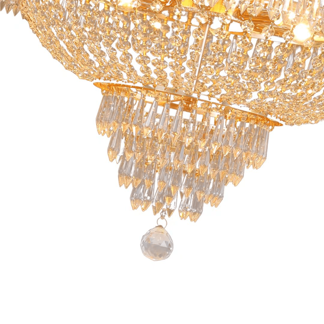 ICON | Glam Gold Faux Crystal Chandelier - Disselt Designs