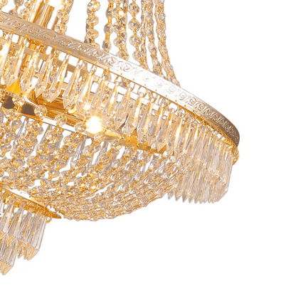 ICON | Glam Gold Faux Crystal Chandelier - Disselt Designs