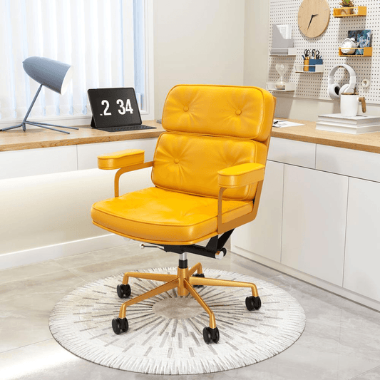 SMITHS | Yellow Office Swivel Chair - Disselt Designs