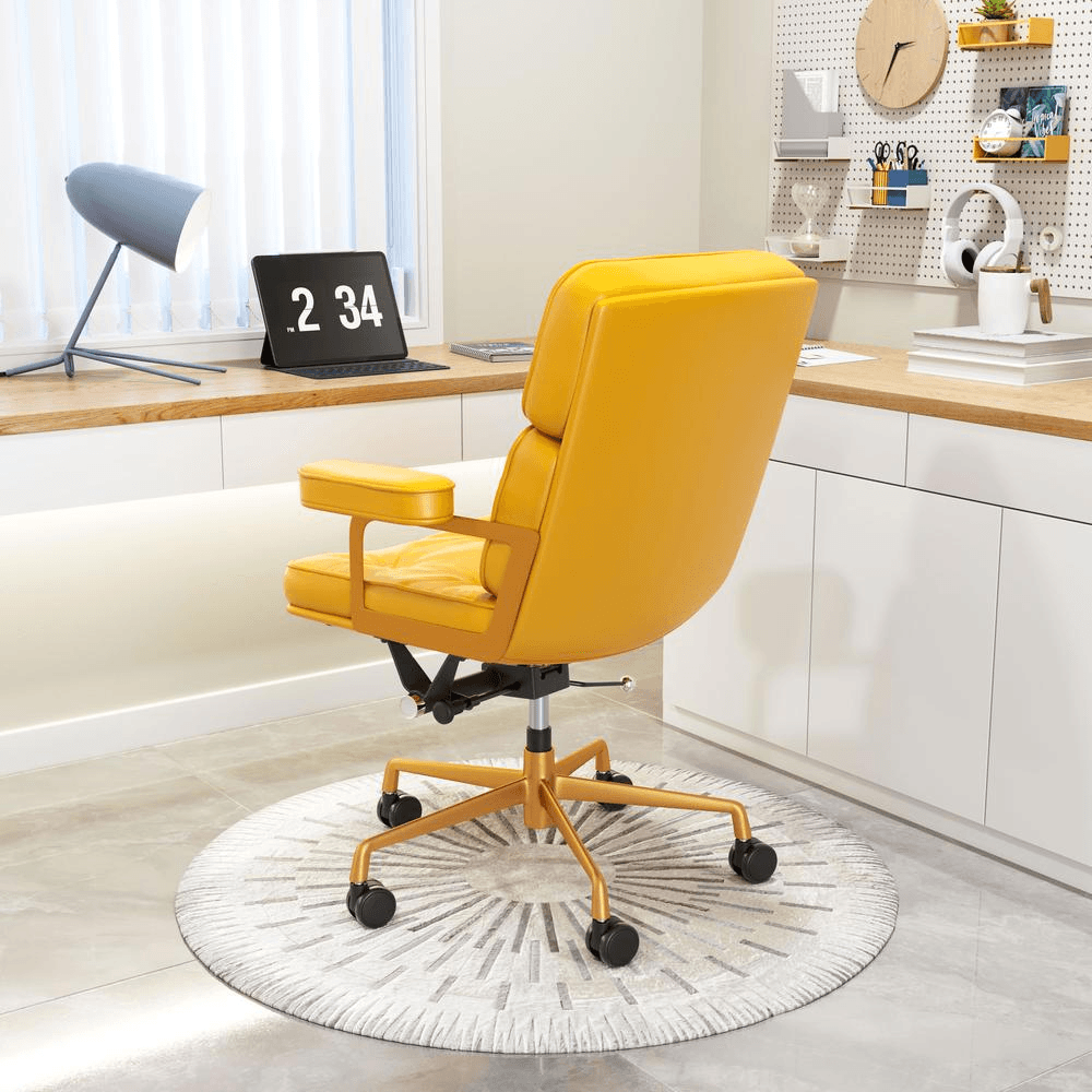 SMITHS | Yellow Office Swivel Chair - Disselt Designs