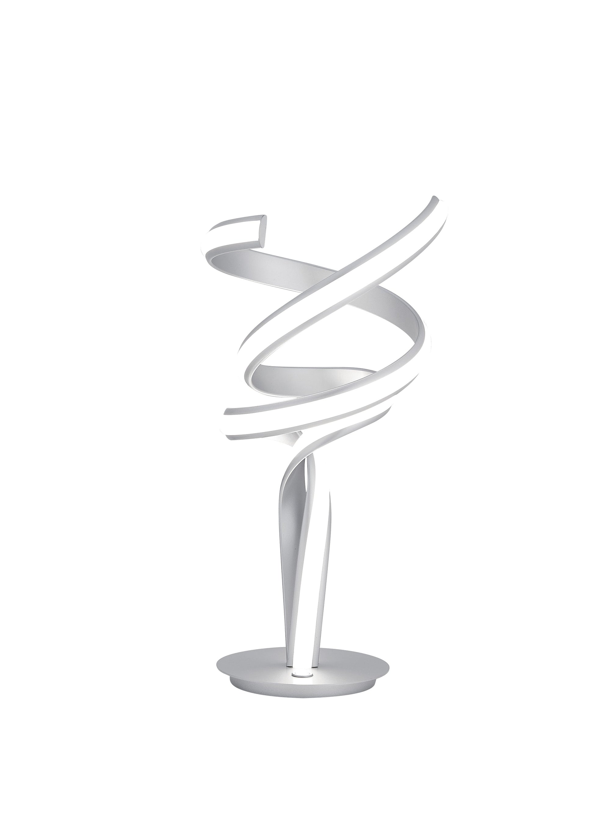 Munich Silver Table Lamp // LED Strip & Touch Dimmer - Disselt Designs