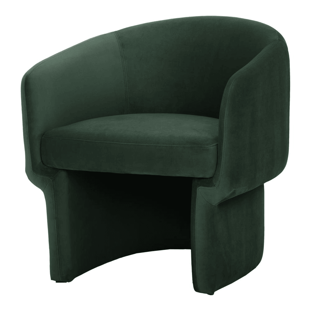 FRANCO | Dark Green Velvety Chair - Disselt Designs