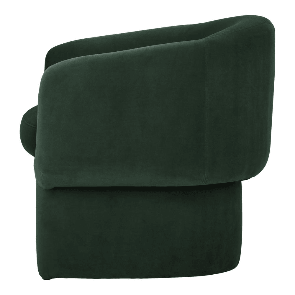 FRANCO | Dark Green Velvety Chair - Disselt Designs