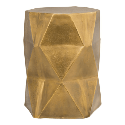 QUINTUS | Geometric Design Antique Brass Accent Table - Disselt Designs