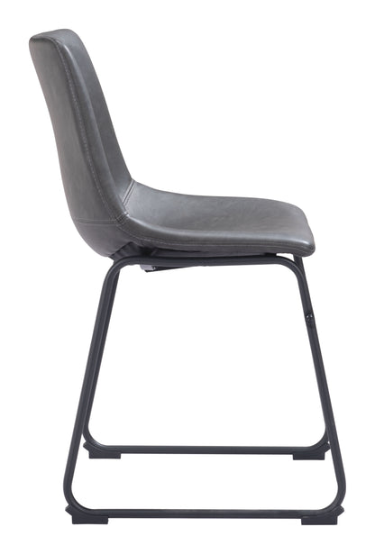 Smart Dining Chair (Set of 2) Charcoal - Disselt Designs