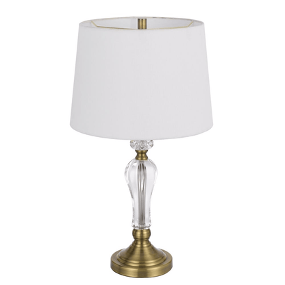 EASTHAM | Pair of Classic Crystal and Brushed Metal Table Lamps - Disselt Designs