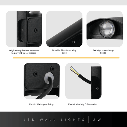 UP-DOWN | Modern Up-Down Waterproof Wall Lamp - Disselt Designs