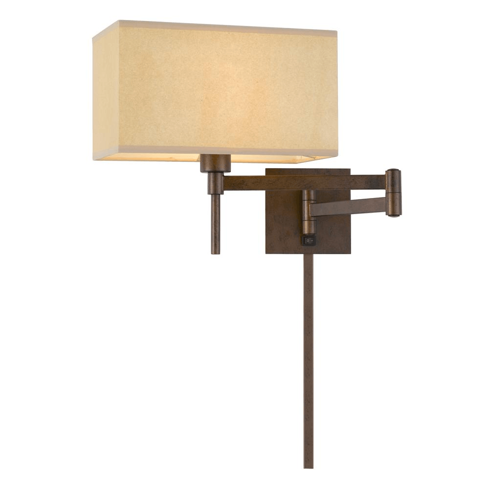 ROBSON BRONZE | Ivory Shade and Bronze Swing Arm Reading Lamp - Disselt Designs