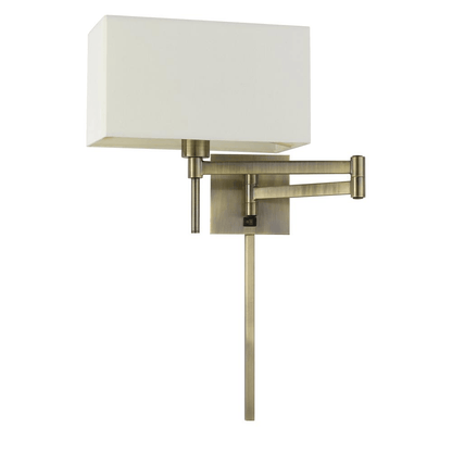 ROBSON CHROME | White Shade and Chrome Swing Arm Reading Lamp - Disselt Designs