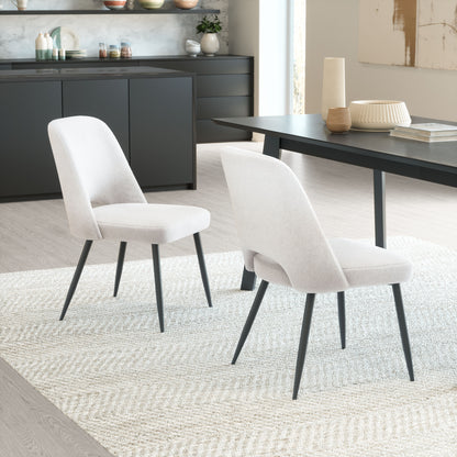 Teddy Dining Chair (Set of 2) Ivory - Disselt Designs