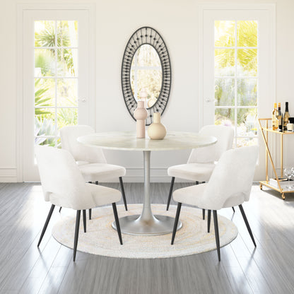 Teddy Dining Chair (Set of 2) Ivory - Disselt Designs