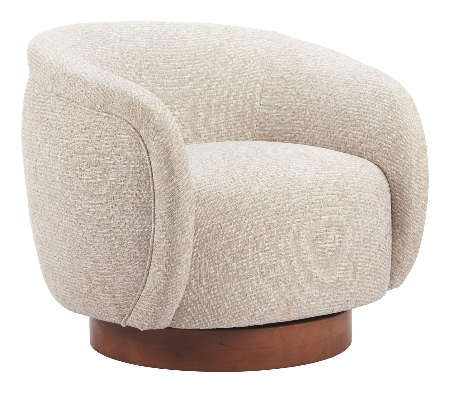 Vinta Swivel Chair Beige - Disselt Designs