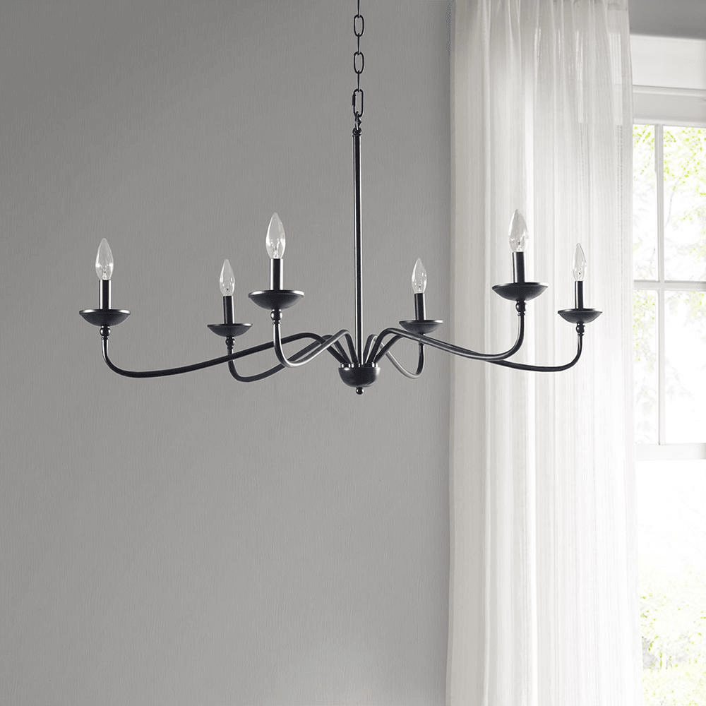 BRIGHTON | 6-Light Farmhouse Metal Chandelier - Disselt Designs