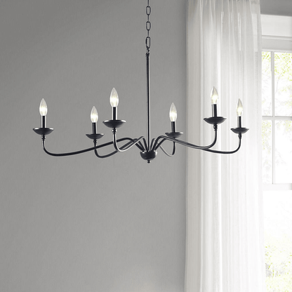 BRIGHTON | 6-Light Farmhouse Metal Chandelier - Disselt Designs