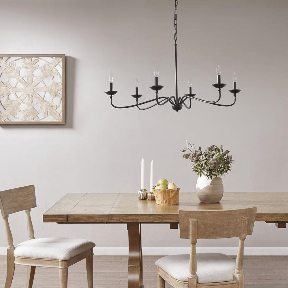 BRIGHTON | 6-Light Farmhouse Metal Chandelier - Disselt Designs