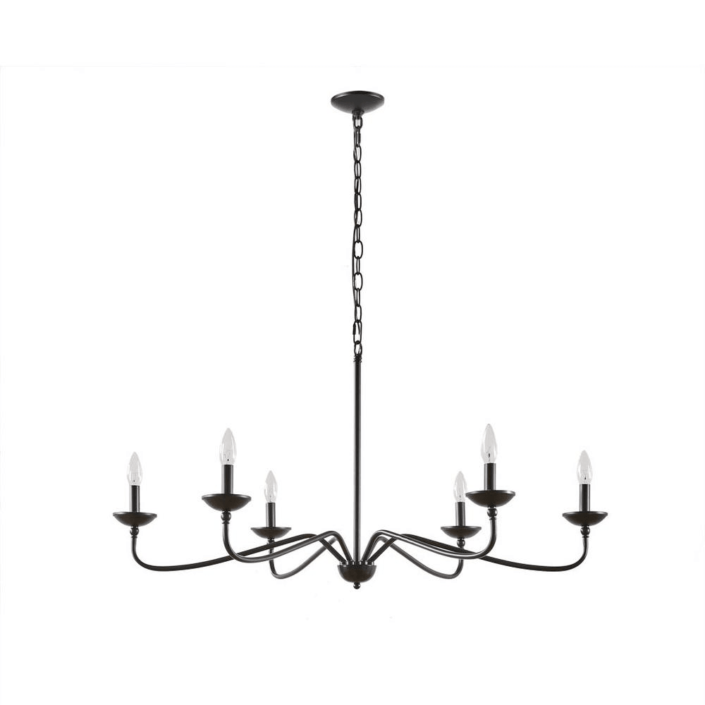 BRIGHTON | 6-Light Farmhouse Metal Chandelier - Disselt Designs