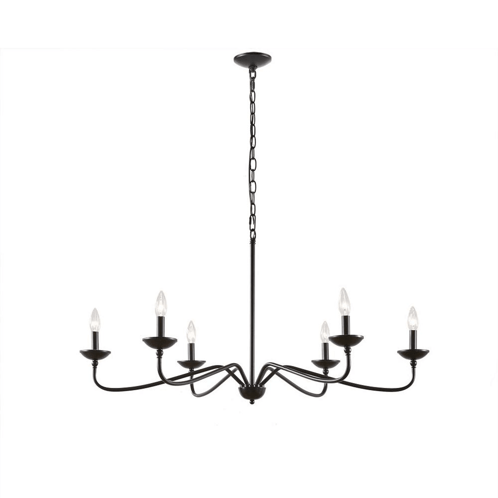 BRIGHTON | 6-Light Farmhouse Metal Chandelier - Disselt Designs